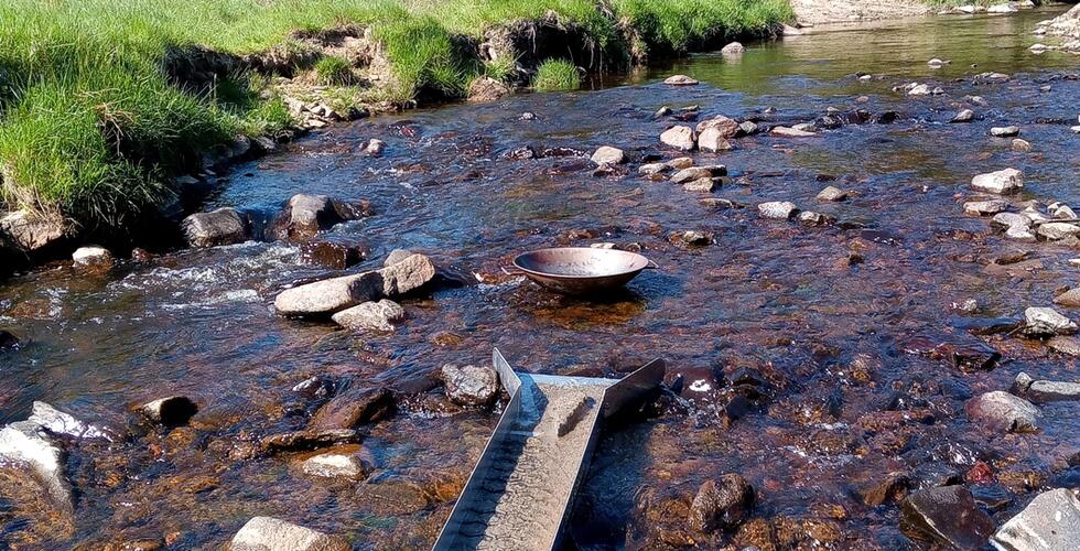 Seifen-Prospektion in Černá (Schwarzwasser) bei Ryžovna (Seifen)